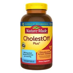 Nature Made CholestOff PLUS 900mg 210 Softgels Naturally Lower Cholesterol
