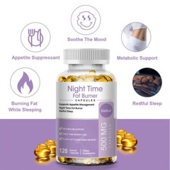 Weight Loss Supplements Slimming Pill Diet Night Time Fat Burner 500mg 120 Caps