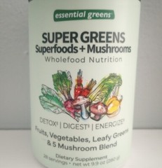 Essential Greens™ Super Greens Superfoods + Mushroom Powder 9.9 oz DETOX