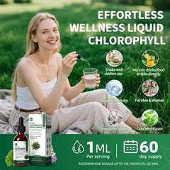 Liquid Chlorophyll Drops Cleanse &Support Immune System & Energy Natural