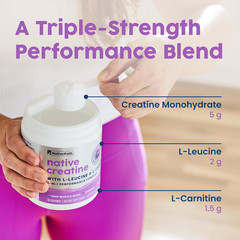 Nativepath Creatine Monohydrate Powder L-Leucine L-Carnitine 30 Servin EXP:09/27