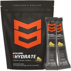 Mtn Ops Hydrate Electrolyte Powder Sugar Free Enhanced Hydration 20 Servings