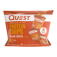 Quest Tortilla Style Protein Chips, Nacho Cheese, Baked, 1.1oz, 4 Count….