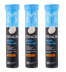 60 x UltraLife Daily Multivitamins Effervescent tablets Orange Flavour Germany