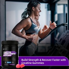 Creatine Gummies 5000mg – NSF Certified Creatine Monohydrate, Sugar Free, Veg…