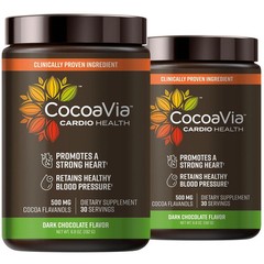 CocoaVia Cardio Health Cocoa Powder 60 Servings 500mg Cocoa Flavanols Support…