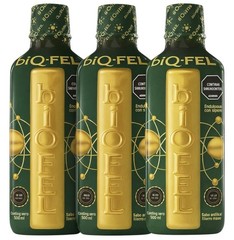 3 Bottles of BIQ-FEL Liquid Multivitamin Mint Flavor with Borojo, Ginseng, 500ml