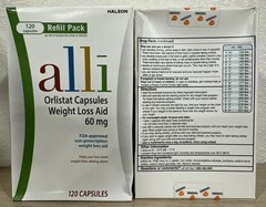 Alli Orlistat Diet Pills Refill Pack – 120 Capsules – Pack of 2 – Exp 10/2027+