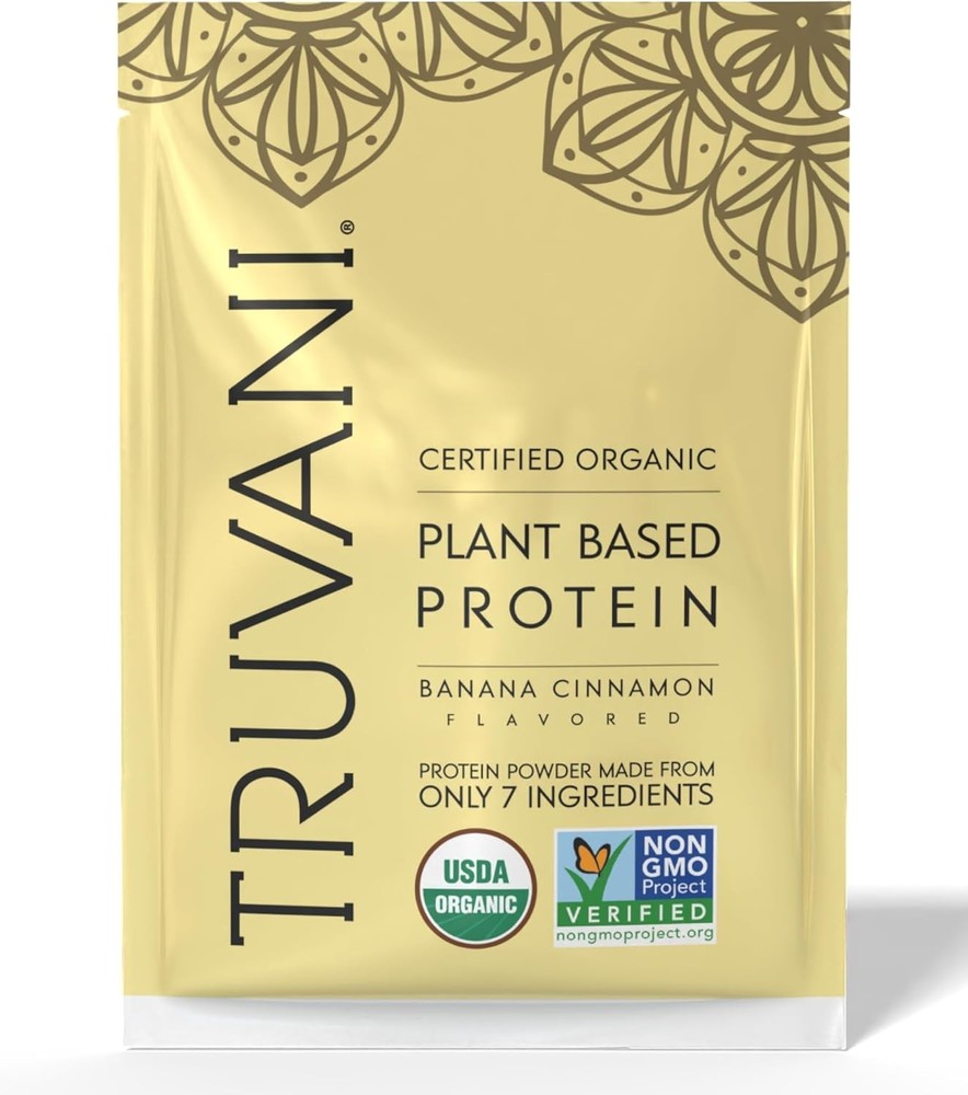 9x Truvani Plant Based Protein Powder Banana Cinnamon Single Serving Pouch