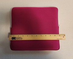 WEIGHT WATCHERS WW Neoprene Zipper Bag Organizer Case Tote: Black Pink Polka Dot