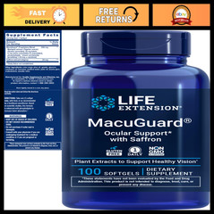 Ocular Support Supplement with Saffron – 100 Softgels for Eye Health & Vision