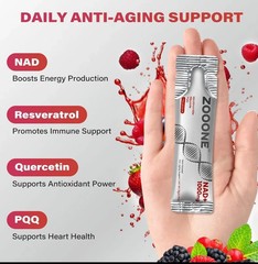 ZOOONE 1000mg NAD+ Berry DrinkMix 30 Pack Anti-Aging Energy Focus Support