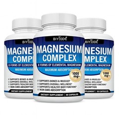 complex Magnesium 1-3PCS supplement: 1000mg of 8-element magnesium, 270 capsules