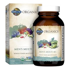 Garden of Life Organics Whole Food Multivitamin 120 Count (Pack 1), N/a