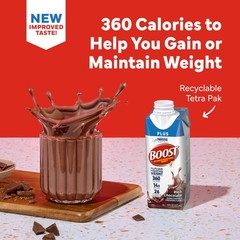 BOOST Plus Nutritional Drink Rich Chocolate 8 fl oz Pack of 24