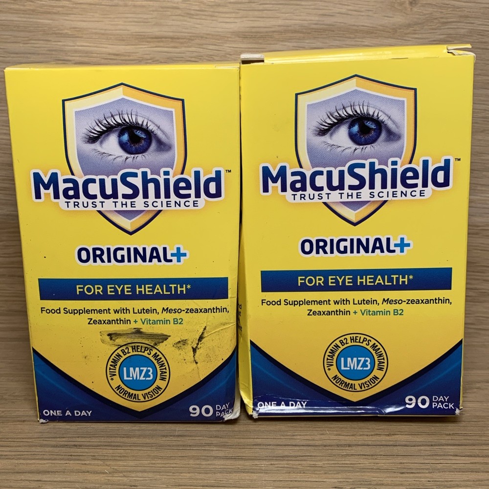 2 PACK Macushield Original+ Eye Supplement 90 Capsules Supports Eye Health 5/28