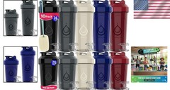 10-Pack BPA-Free Shaker Bottles: 5 Large 28 oz & 5 Small 20 oz for Smooth Drinks
