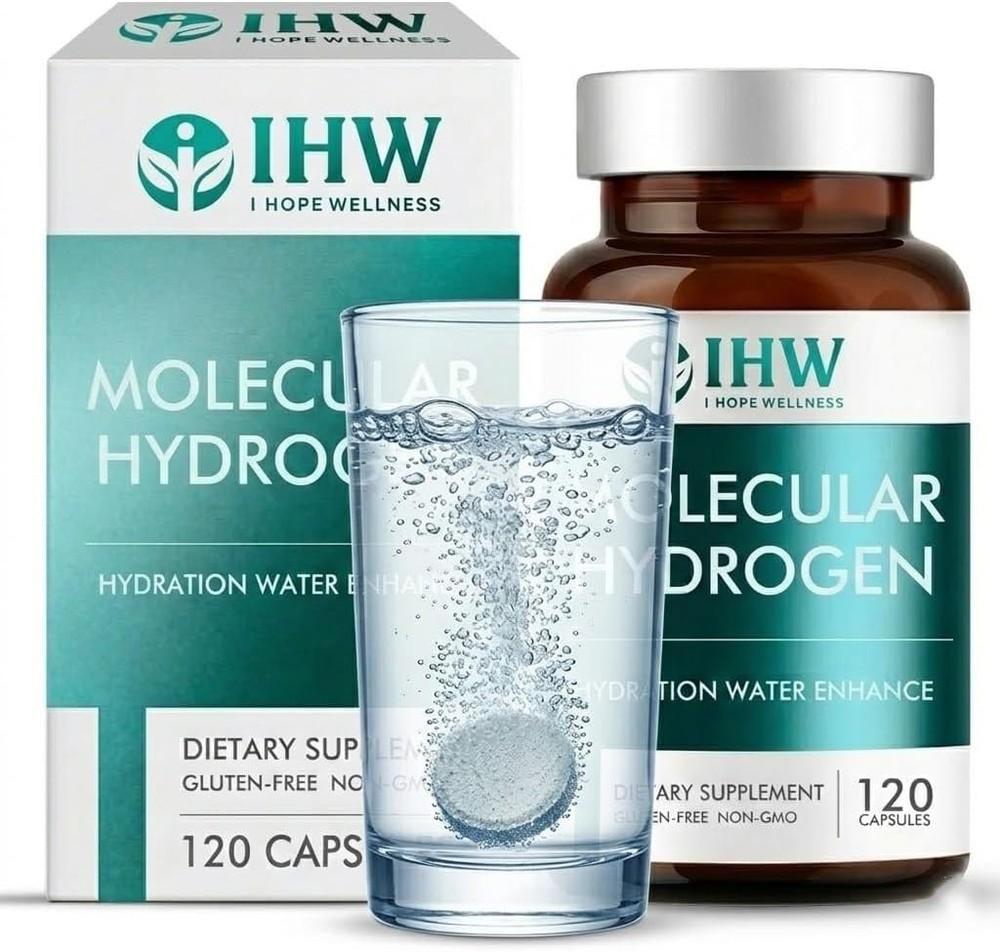 Hydrogen Water Tablets, 12 ppm H2 Molecular Hydrogen Supplement with Magnesium