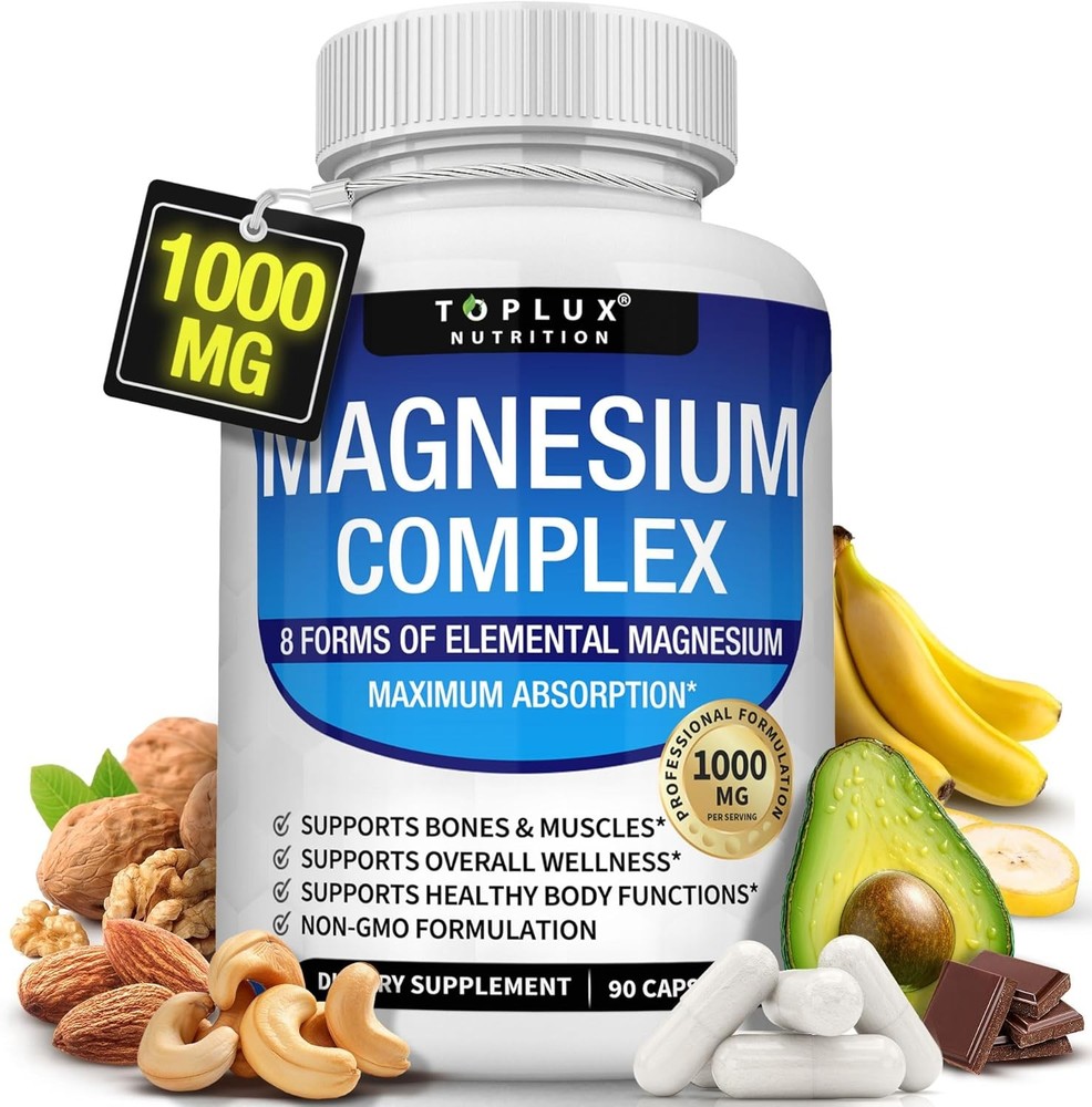 Complex Supplement 8 Elemental 1000mg-Magnesium Glycinate, Citrate, Malate