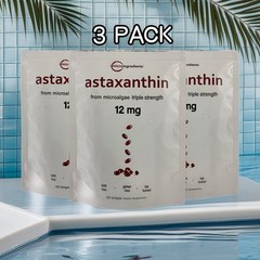 3 PACK Astaxanthin 120 Softgels 12mg – Supports Eye Health and Joint Health.