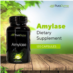 PuraDyme Amylase Digestive Enzymes – Plant-Based, Vegan, Non-GMO (180 Caps)