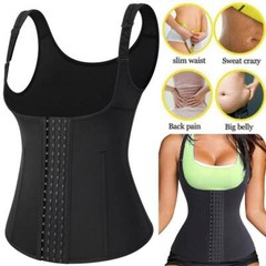Women’s Sports Sauna Sweat Waist Trainer Vest Zipper Gym Slimming Body Shaper US