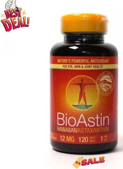 BioAstin Hawaiian Astaxanthin 12 mg Supplement 120 Soft Gels – 10/2027
