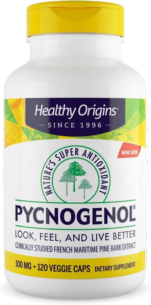 Healthy Origins Pycnogenol 100 mg Nature’s Super Antioxidant Non-GMO Gluten-Free