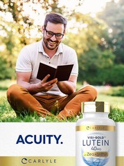 Lutein and Zeaxanthin 40 mg | 180 Softgels | Eye Health Vitamins | by Carlyle