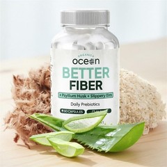 Organics Ocean Better Fiber 90 Caps Psyllium Slippery Elm Stool Support
