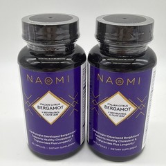 (2) NEW & SEALED NAOMI Italian Citrus Bergamot 500mg – 30 Capsules EXP 06/2026