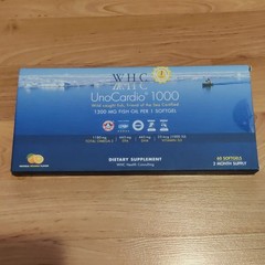 WHC UnoCardio 1000 Fish Oil 1300mg Omega-3 EPA DHA – 60 Softgels – Exp 06/2027