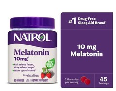 Natrol® Melatonin Gummies, Sleep Support for Adults, Strawberry Flavor, 10mg, 90
