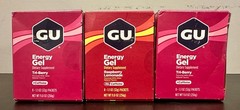 GU Energy Gel Tri-Berry, Raspberry Lemonade 3 Boxes of 8 Packets (24 Total) NEW