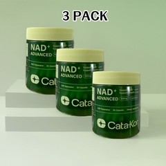3PCS Cata-Kor NAD+ Enhanced 500mg Liposomal NAD+ with Resveratrol |180 Capsules+