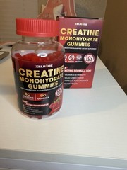 Zelkore Creatine Monohydrate Gummies Raspberry Sugar-Free Vegan 90 6000mg