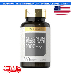 Ultra Chromium Picolinate 1000mcg | 360 Vegetarian Tablets | by Carlyle