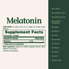 Nature’s Bounty Melatonin, 100% Drug Free Sleep Aid, 90 Count (Pack of 1)