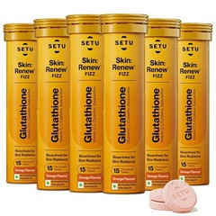 6 X Setu Skin Renew Glutathione Tablets For Glowing Skin L-Glutathione Vitamin C