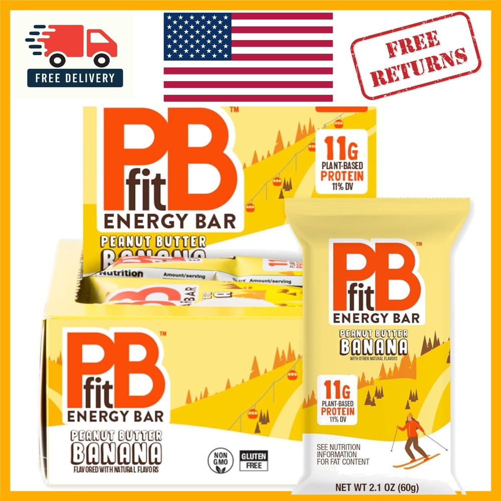 Delicious Peanut Butter Banana Energy Bars – 11g Protein, 12 Bars, Guilt-Free