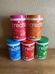 Create Creatine Gummies 5-Pack Bundle 90ct Each Watermelon Orange Raspberry Cher