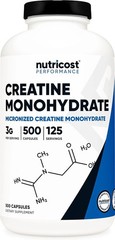 Nutricost Creatine Monohydrate 3g, 500 Capsules (750mg Per Capsule)