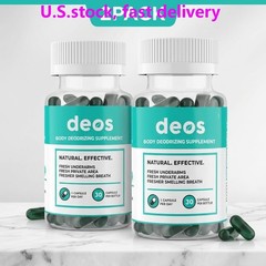 2Pk deos Body Deodorizing Supplement Natural Fresh Breath Underarm 60 Capsules