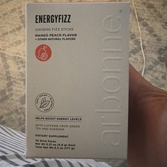 Arbonne Energy Fizz Flavor Mango Peach NIB 29 Sticks EXP 02/2028