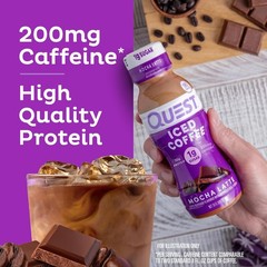 Quest Mocha Latte Iced Coffee – Rich Flavor, 200mg Caffeine