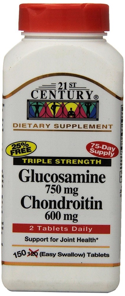 21st Century Glucosamine 750mg & Chondroitin 600mg Joint Health Support 150 Each