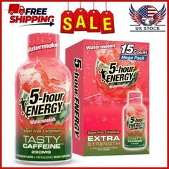 5-hour ENERGY Shot Extra Strength Watermelon Energy Drinks 1.93 fl oz 15ct