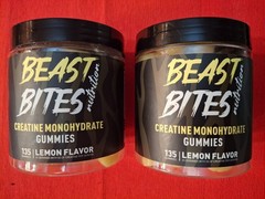 2 BEAST BITES! Creatine Monohydrate Gummies 135 Ct LEMON Limited Edition xp01/27