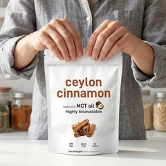 Ceylon Cinnamon 7200mg 300 Softgels with MCT Oil Organic Joint Support