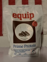Equip Foods Prime Protein Powder Grass Fed Beef Protein Cookies Cream New 01/28